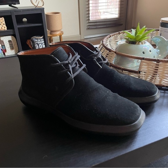 Tod’s Men’s Black Leather Suede Lace Up Chukka Boots Size 6.5 - Picture 2 of 8